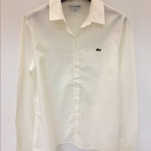 White Lacoste Button Down